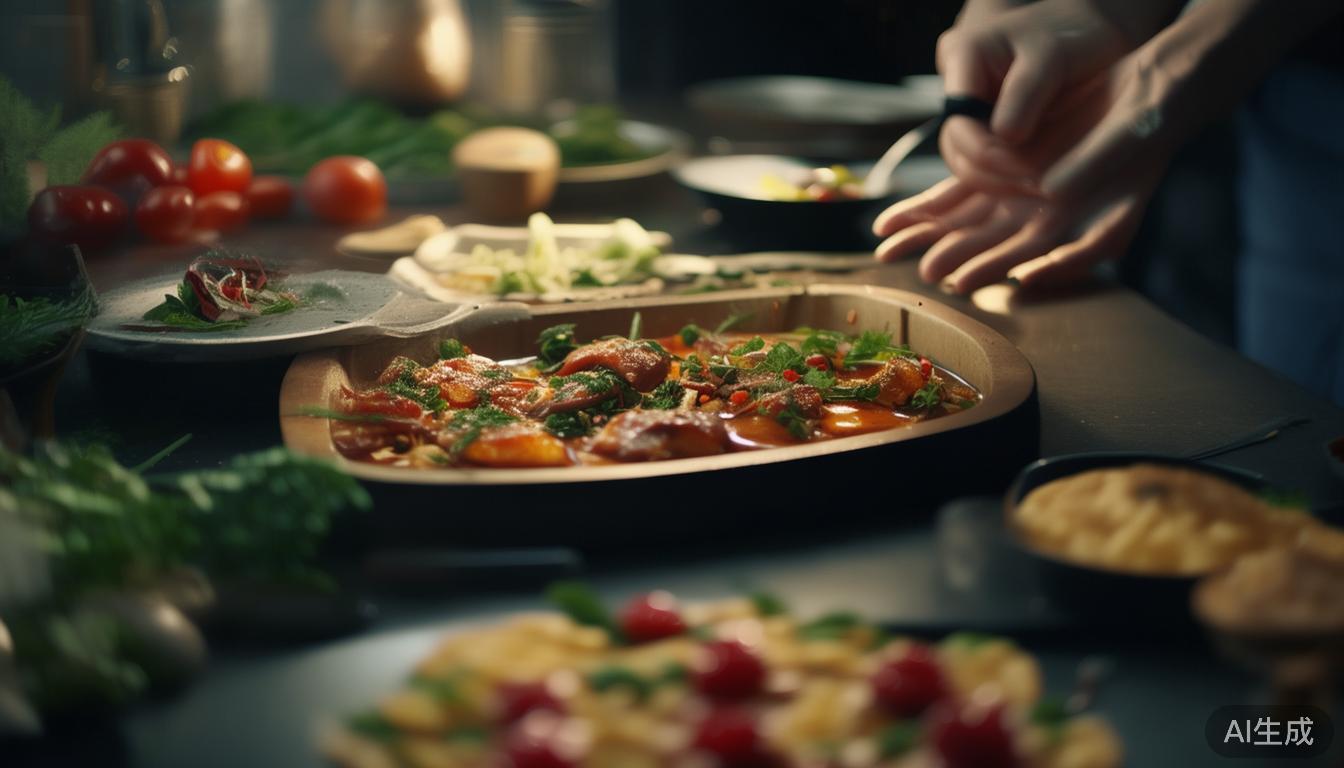 这个视频通过剪辑展示了从食材准